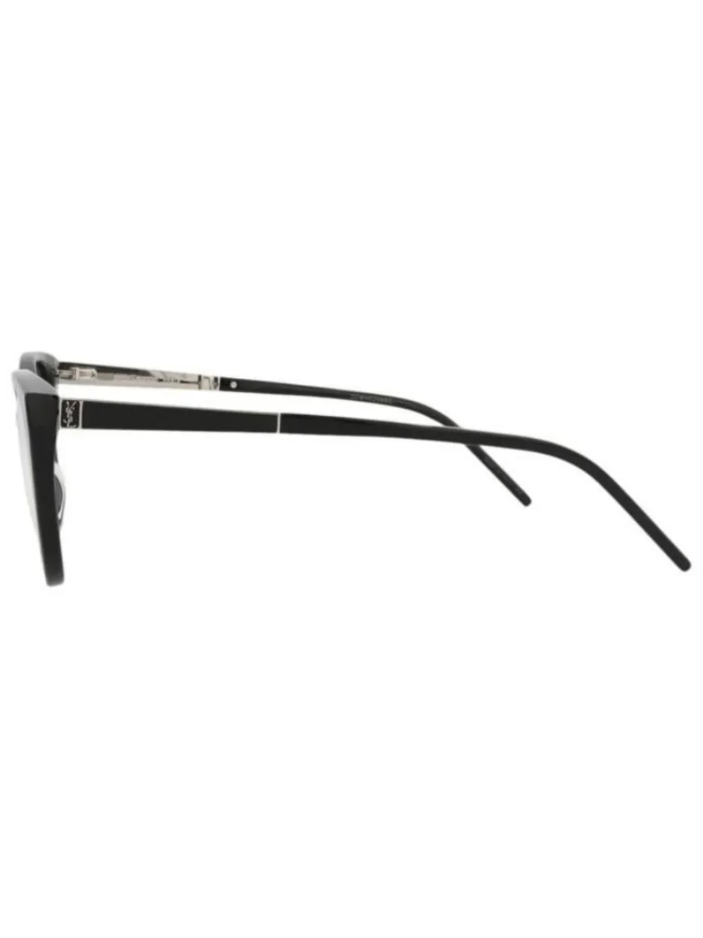 New Saint Laurent Womens Cat Eye Black Silver Transparent Fashion Designer Eyegl